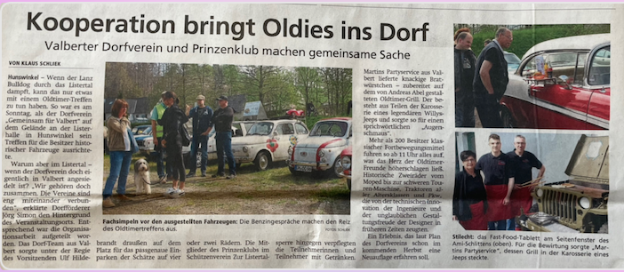 Oldtimertreffen 2022 - Gemeinsam für Valbert e.V.